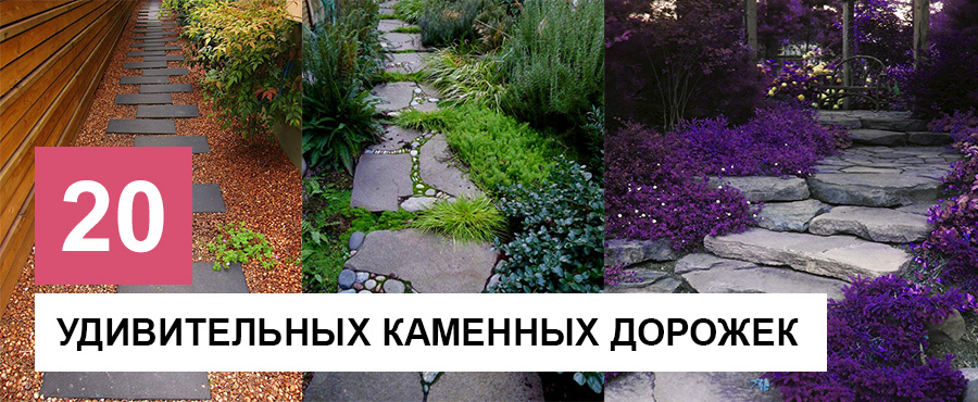 20 Удивительных каменных дорожек в саду