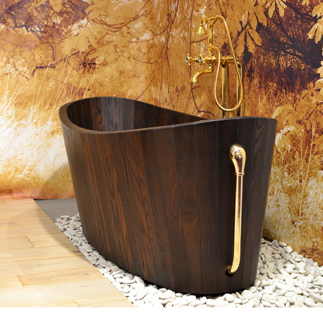 30+ Фантастических ванн из натурального дерева, которые не захочется покидать