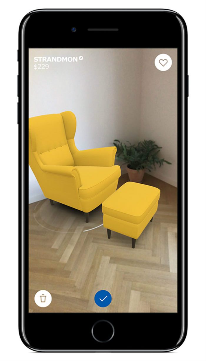 Приложение от IKEA позволяет визуализировать мебель в конкретной комнате