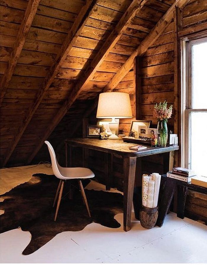 30 Примеров уютного домашнего офиса в деревенском стиле