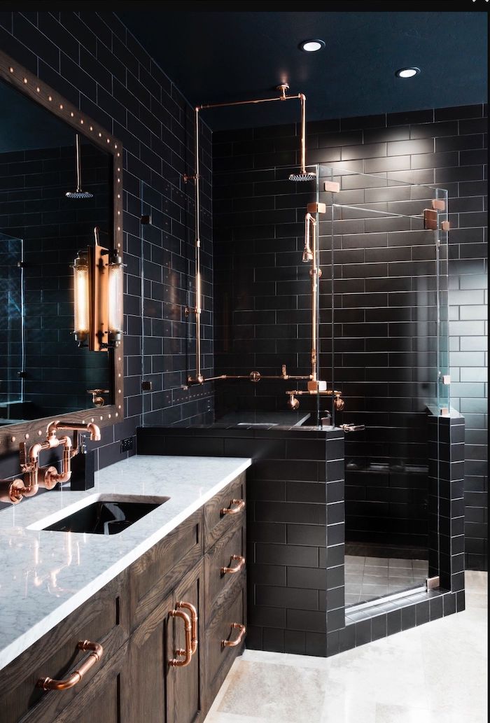 28 Ванных комнат в стиле Moody, которые впечатляют и вдохновляют