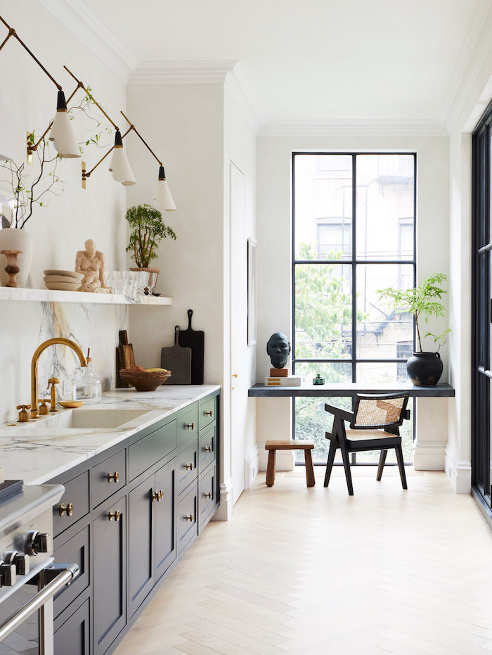 22 Примера домашних офисов на кухне, которые экономят много места