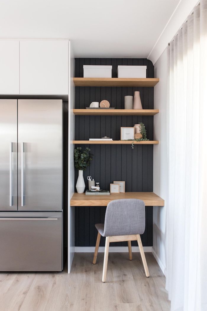 22 Примера домашних офисов на кухне, которые экономят много места