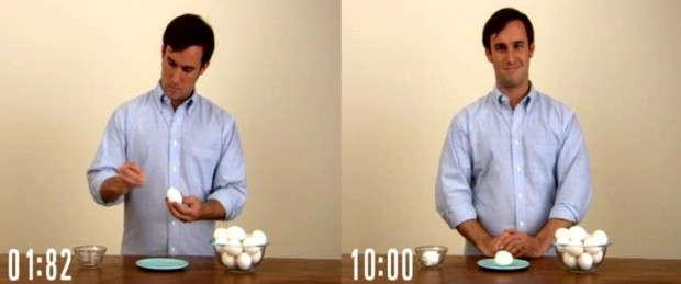 Как почистить яйцо за 10 секунд