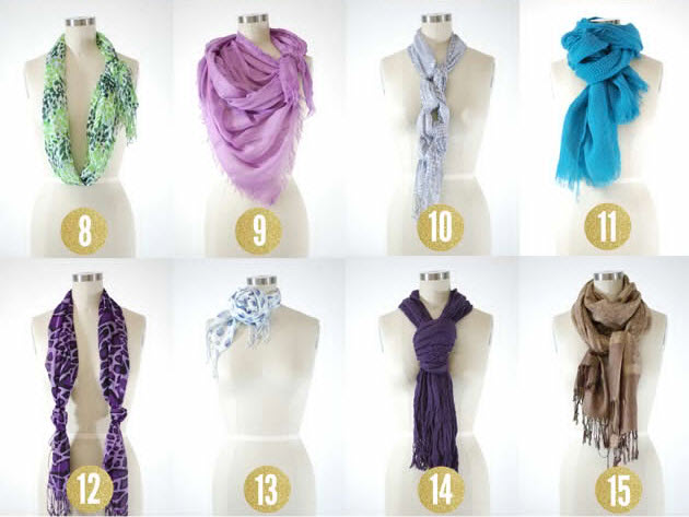 15 Креативных способов завязать платок своими руками