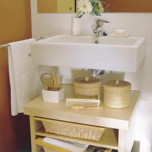 Организация вещей в небольшой ванной комнате. 31 Идея