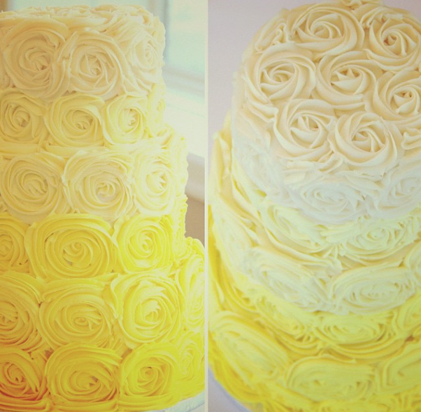 45 Свадебных тортов в стиле Омбре