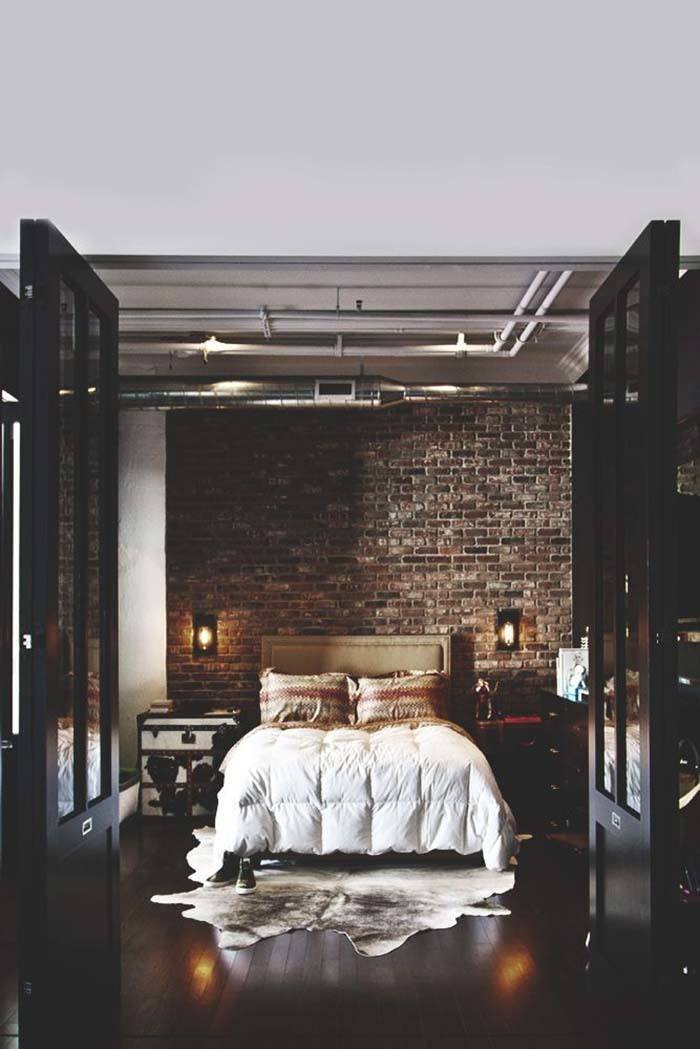 35 Спальных комнат в промышленном стиле